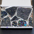 Titanium Aura Amethyst Crystals (Avg 1.5 LBs) Box Flat Bulk Wholesale Lot Raw Stones Gemstones | Home & Living > Home Decor > Home Accents > Rocks & Geodes | Wiccan Center
