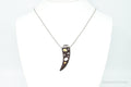 Vintage Large Wood Claw Tigers Eye Citrine Sterling Silver Necklace | Jewelry > Necklaces > Pendants | Wiccan Center