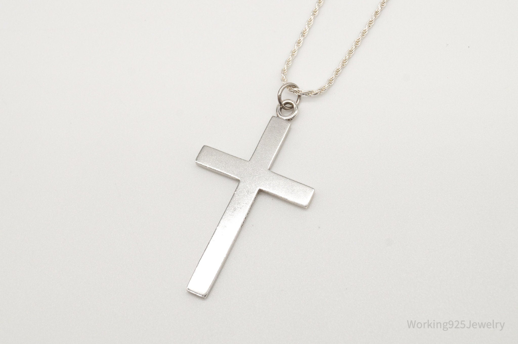 Vintage Large Designer HBF Cross Sterling Silver Necklace | Jewelry > Necklaces > Pendants | Wiccan Center