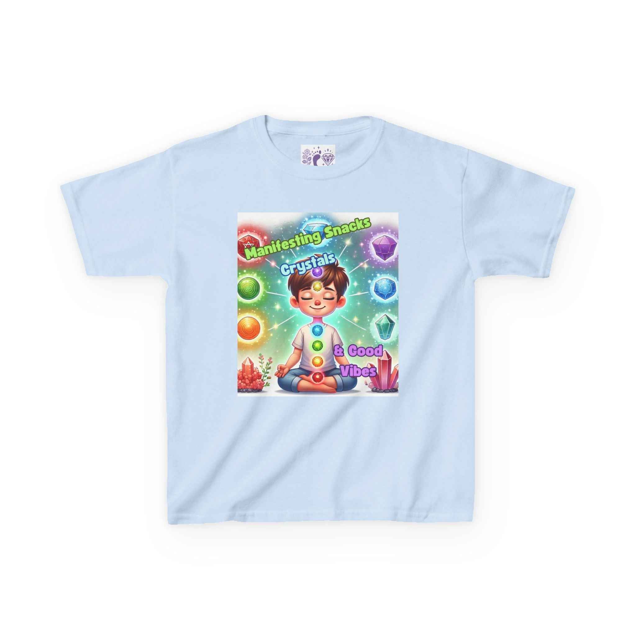 Kids TShirt 'Manifesting Snacks, Crystals, and Good Energy' | Kids clothes | Wiccan Center
