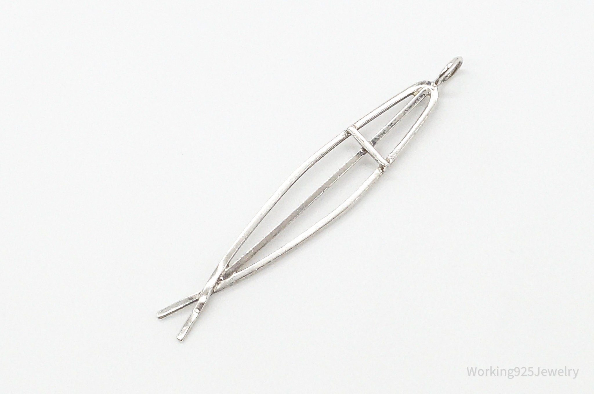 Vintage Ichthus Cross Fish Modernist Sterling Silver Necklace Pendant | Jewelry > Necklaces > Pendants | Wiccan Center