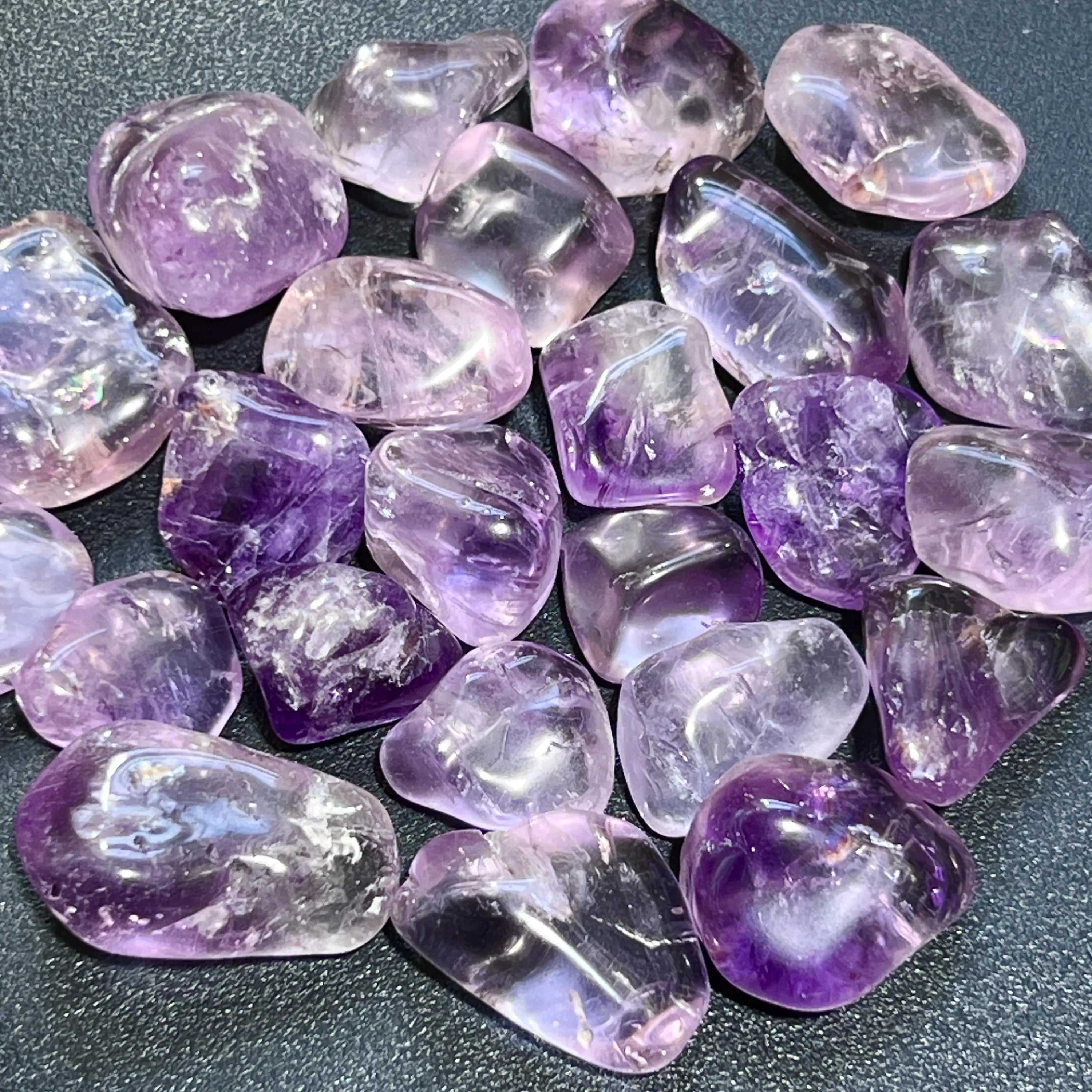 Purple Amethyst Crystal Tumbled Stones (By The Piece or Pound) Wholesale | Home & Living > Home Decor > Home Accents > Rocks & Geodes | Wiccan Center
