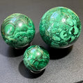 Malachite Spheres (3 Sizes)(5-10 CM) Large Polished Carving | Home & Living > Home Decor > Home Accents > Rocks & Geodes | Wiccan Center