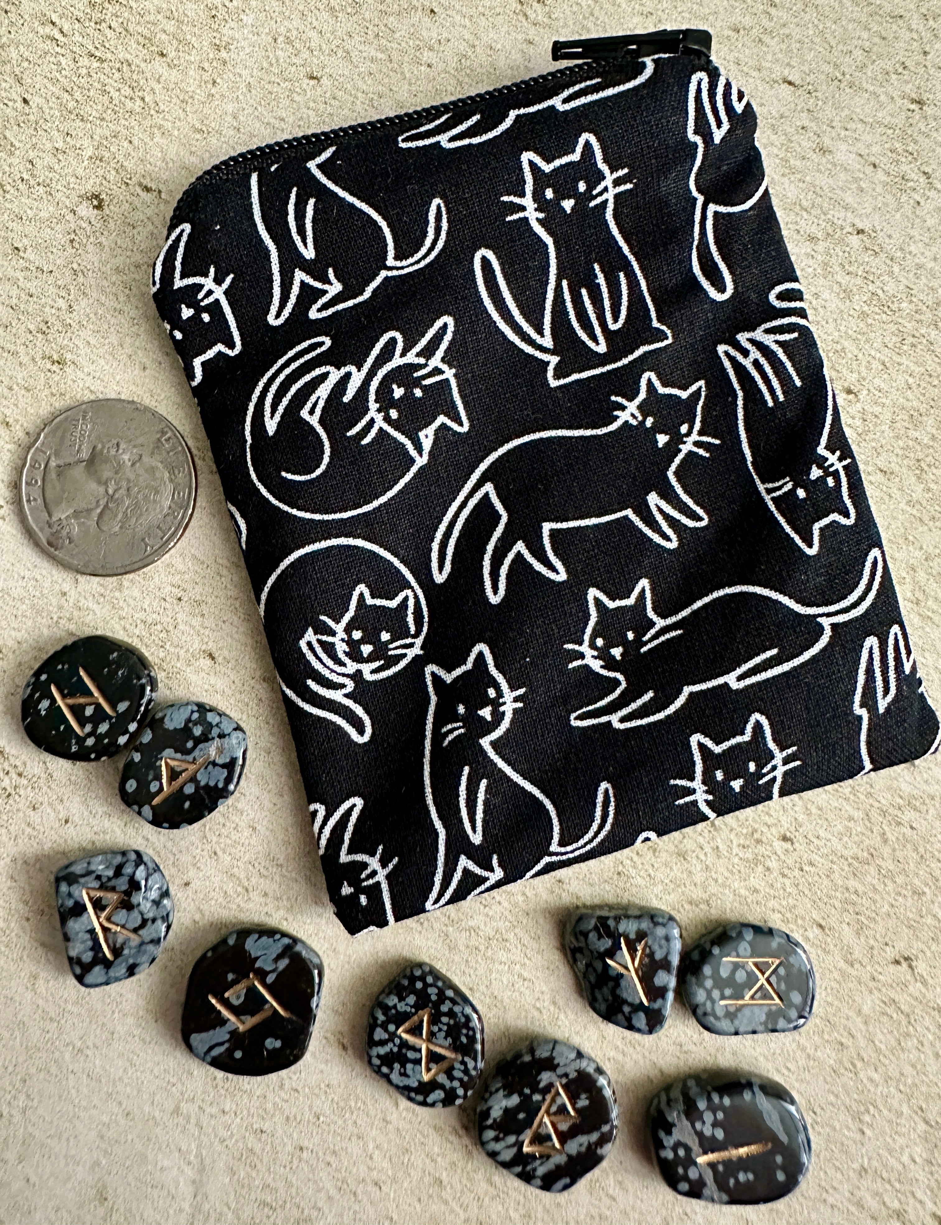 Cats Mojo Bag - Pendulum Bag - Crystal Storage Bag