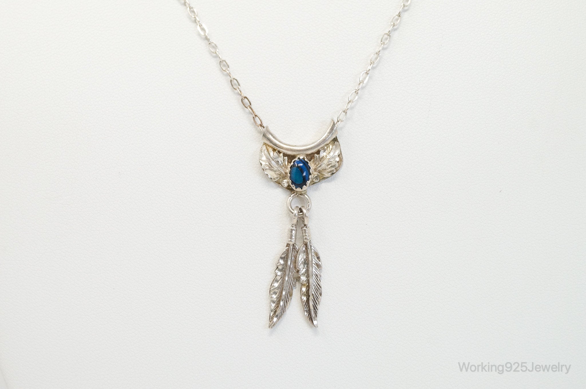 Vintage Native American Unsigned Abalone Shell Sterling Silver Necklace | Jewelry > Necklaces > Pendants | Wiccan Center