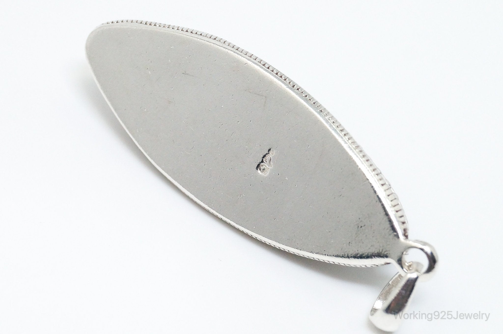 Vintage Long Large Labradorite Sterling Silver Necklace Pendant | Jewelry > Necklaces > Pendants | Wiccan Center