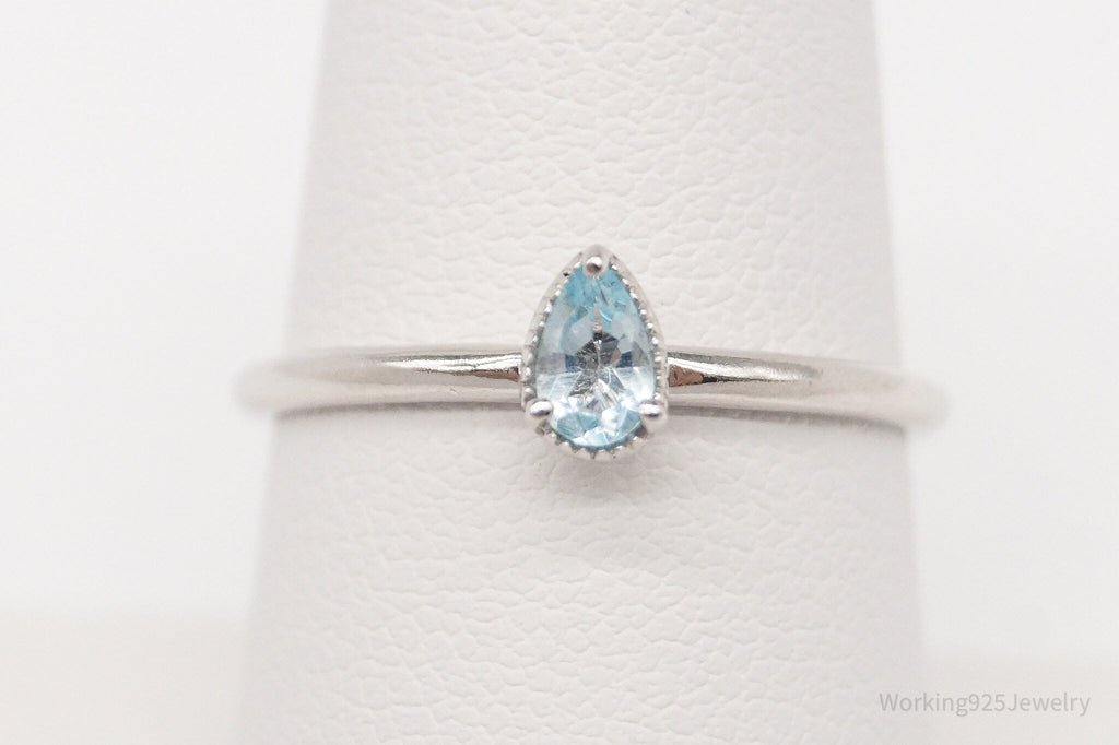 Vintage Blue Topaz Sterling Silver Ring - Size 8 | Jewelry > Rings | Wiccan Center