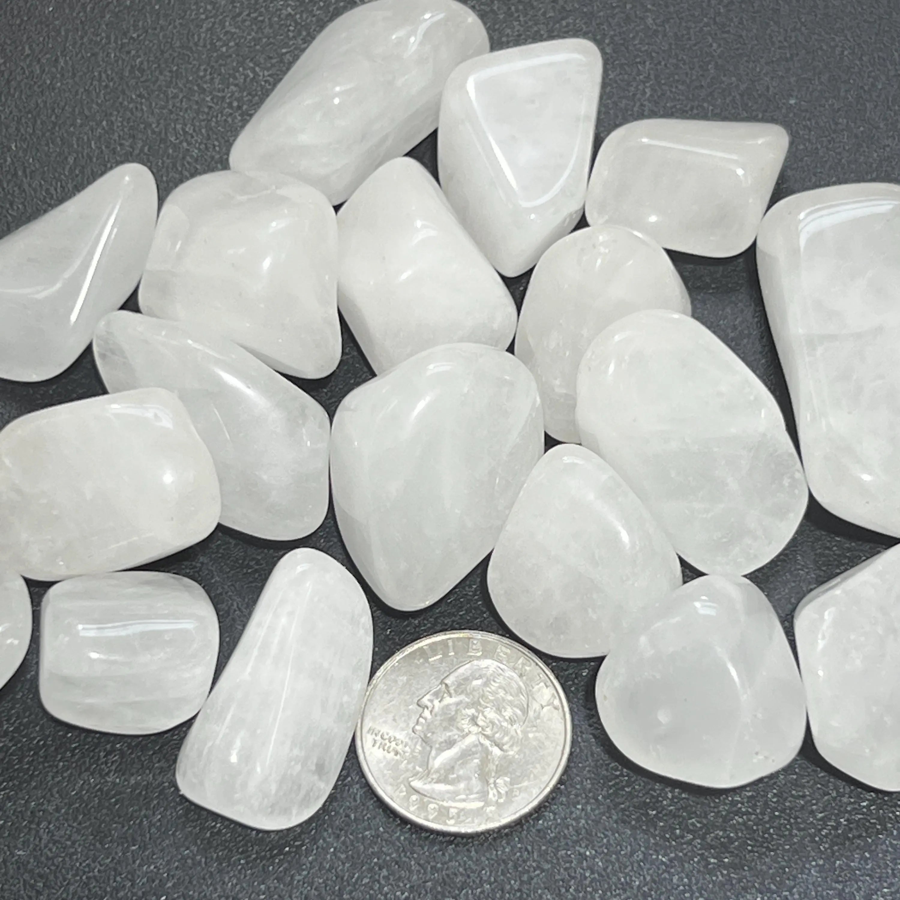 White Quartz Crystal Tumbled Stones (By The Piece or Pound) Wholesale | Home & Living > Home Decor > Home Accents > Rocks & Geodes | Wiccan Center