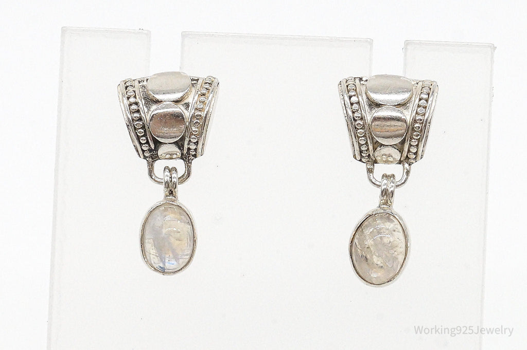 Vintage Moonstone Bali Style Sterling Silver Earrings | Jewelry > Earrings | Wiccan Center
