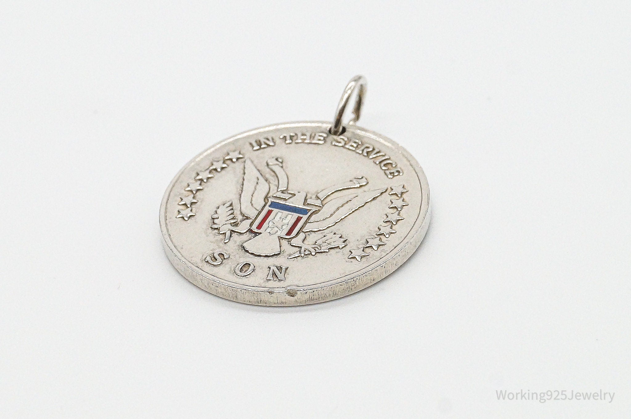 Rare Vintage Coro WWII In The Service Son Sterling Silver Pendant | Jewelry > Necklaces > Pendants | Wiccan Center