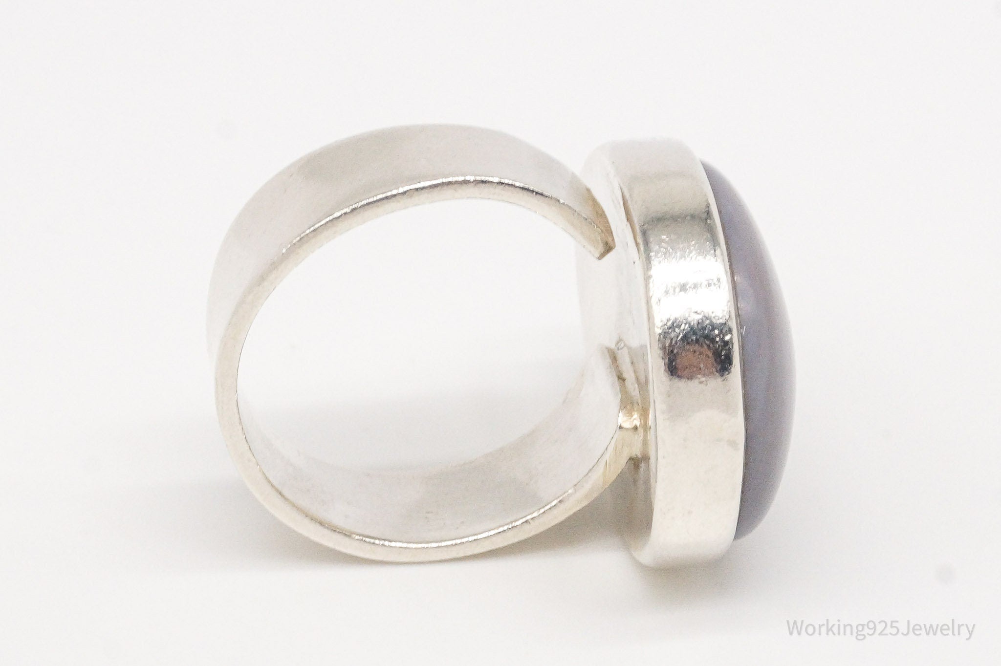Vintage Lace Agate Sterling Silver Ring - Size 8.5 Adjustable | Jewelry > Rings | Wiccan Center