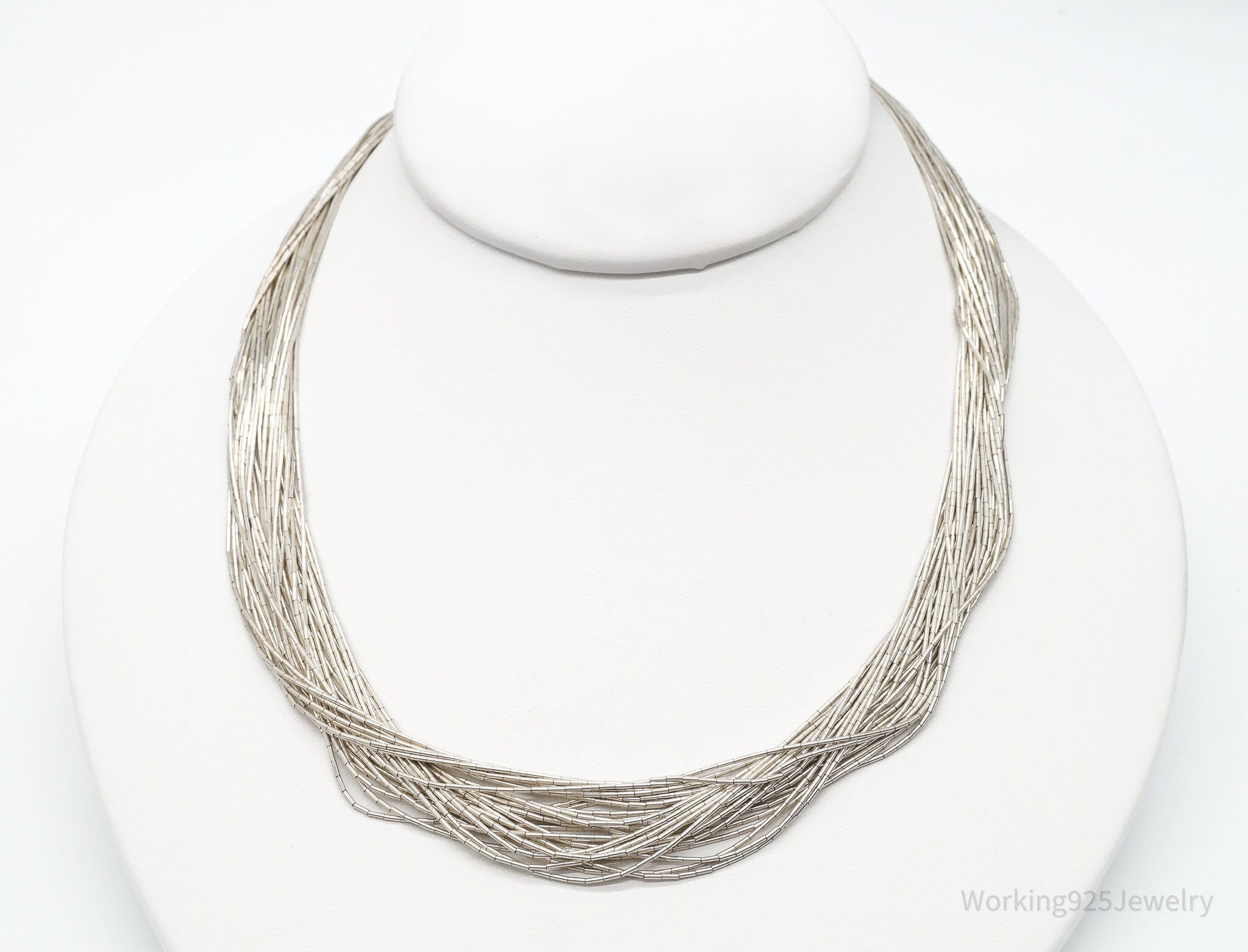 Vintage Native American Shop QT Sterling Silver Bead Necklace 20" | Jewelry > Necklaces > Pendants | Wiccan Center