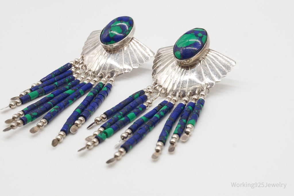 Vintage Native American Azurite Sterling Silver Earrings | Jewelry > Earrings | Wiccan Center