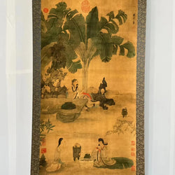 Vintage Chinese Long Scroll – Hand-Painted “Laundry Diagram” Paper Painting | | Wiccan Center