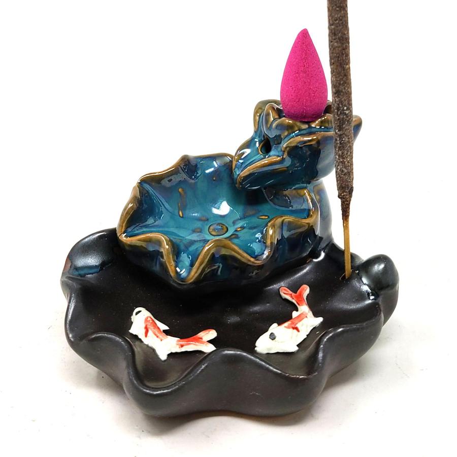 Lotus Koi Waterfall Backflow Burner | Burner | Wiccan Center