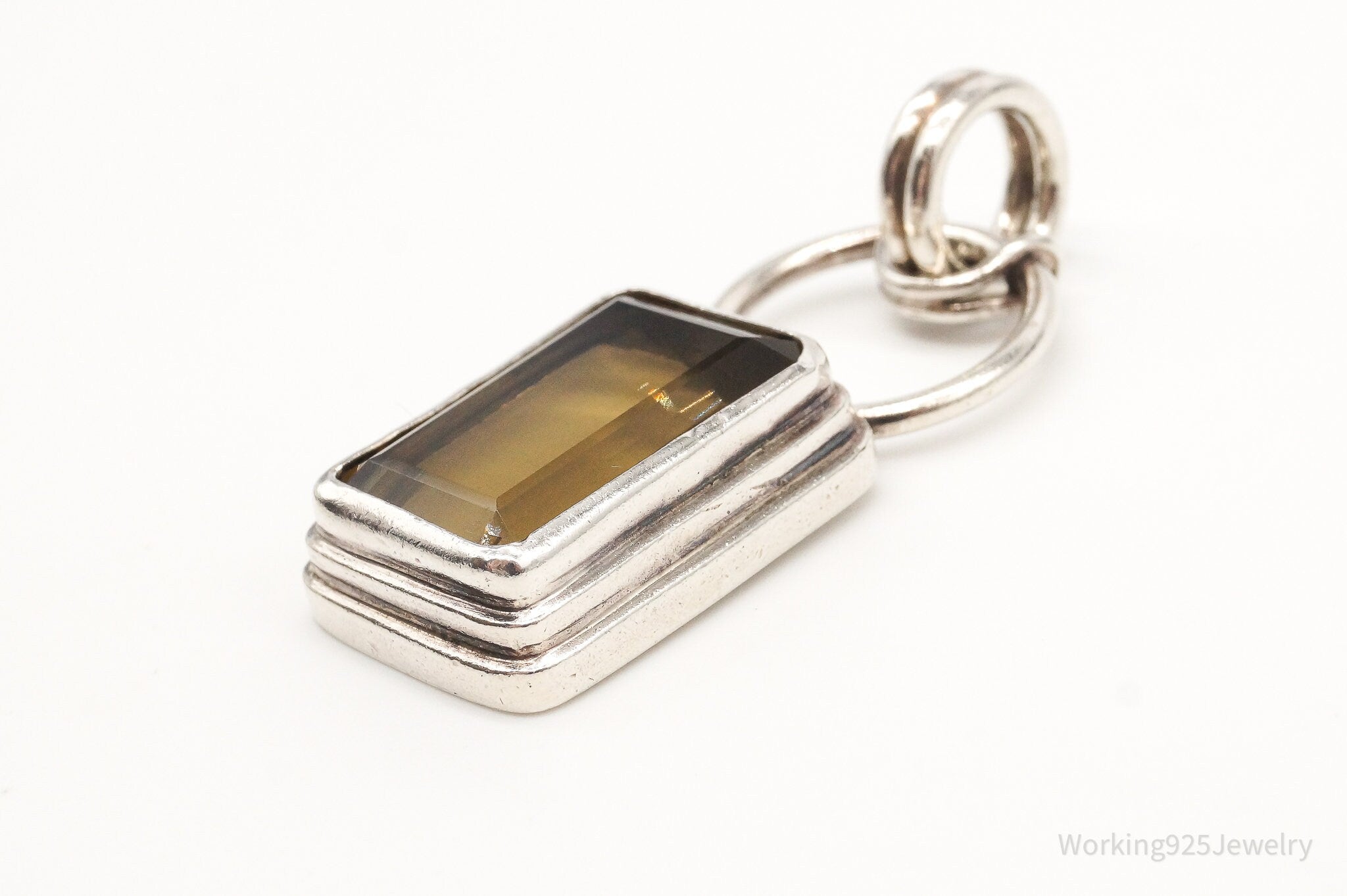 Vintage Large Smoky Topaz Sterling Silver Pendant | Jewelry > Necklaces > Pendants | Wiccan Center