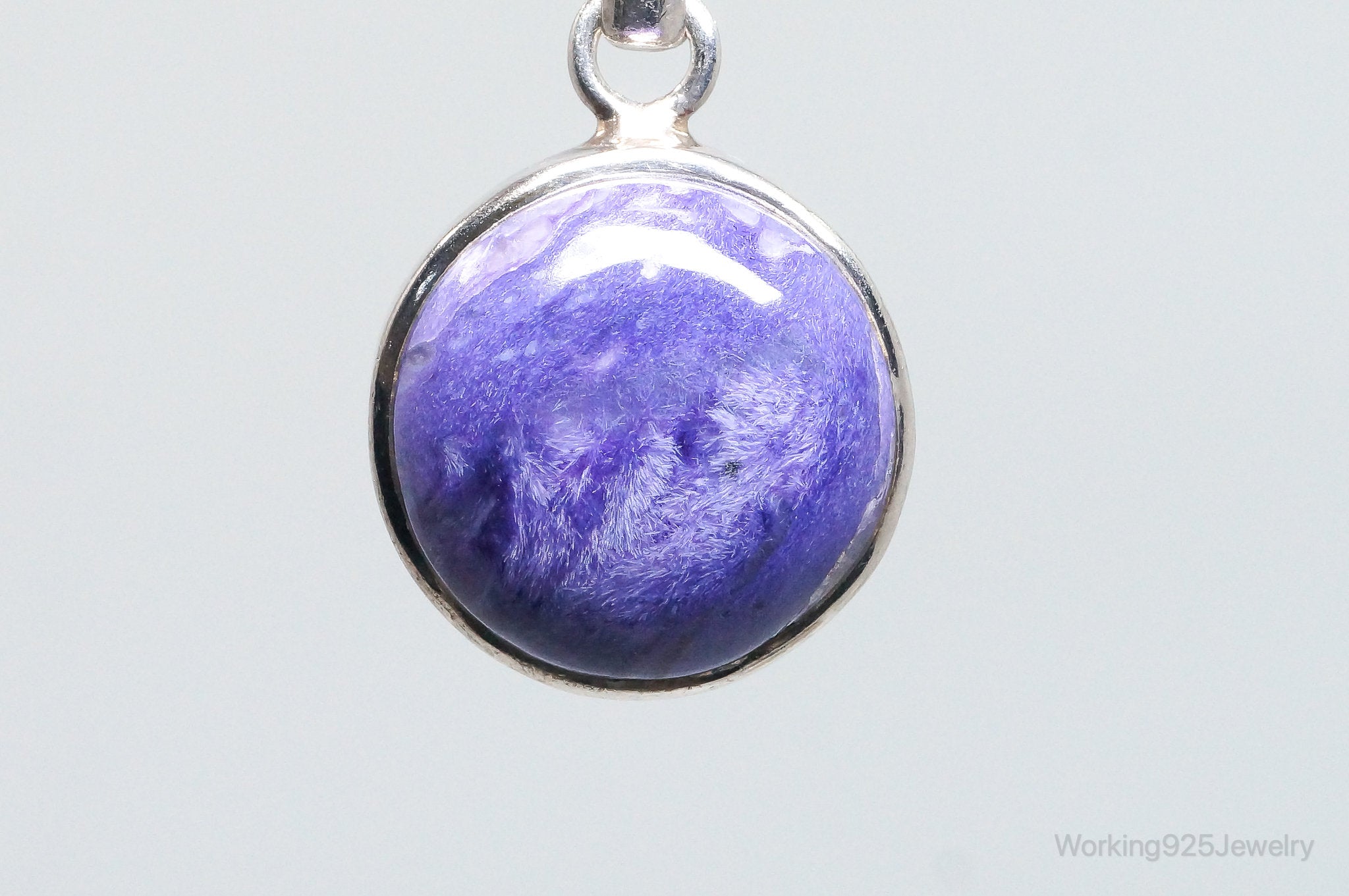 Vintage Large Purple Gemstone Sterling Silver Necklace Pendant | Jewelry > Necklaces > Pendants | Wiccan Center