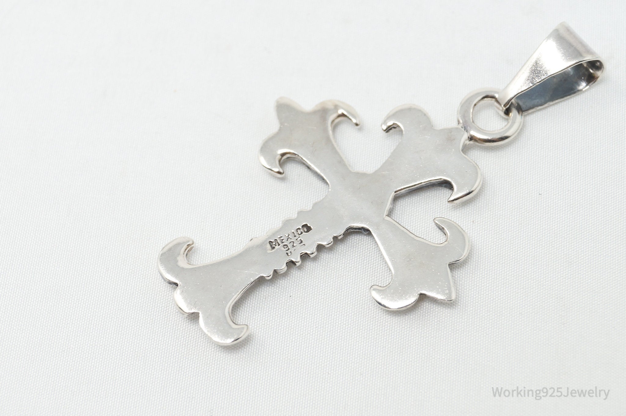 Vintage Large Cross Sterling Silver Necklace Pendant | Jewelry > Necklaces > Pendants | Wiccan Center