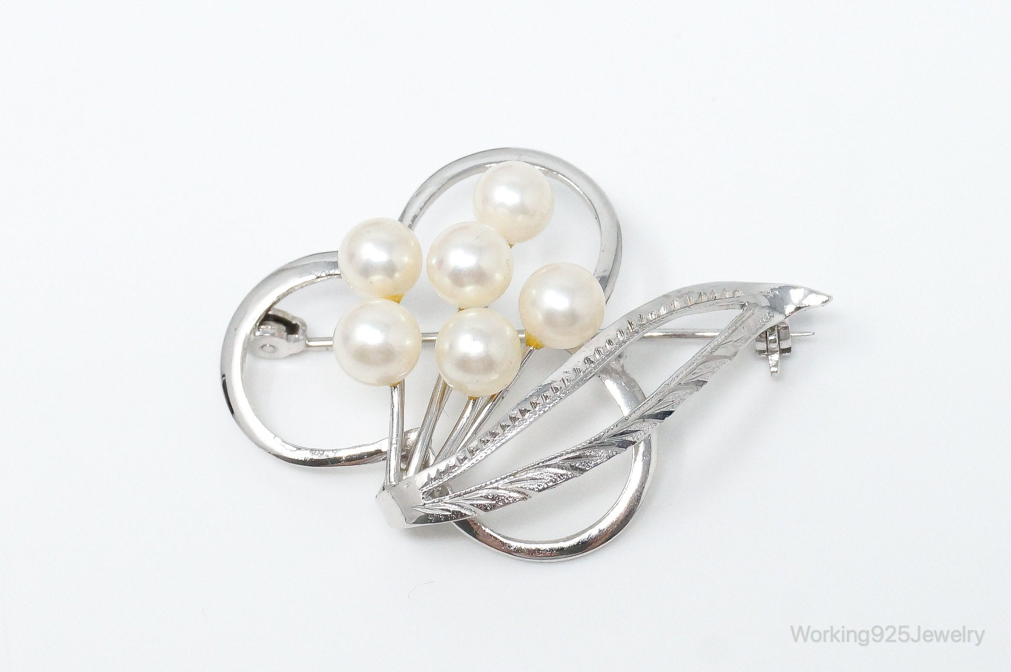 Antique Pearl Sterling Silver Brooch Pin | Jewelry > Brooches, Pins & Clips | Wiccan Center
