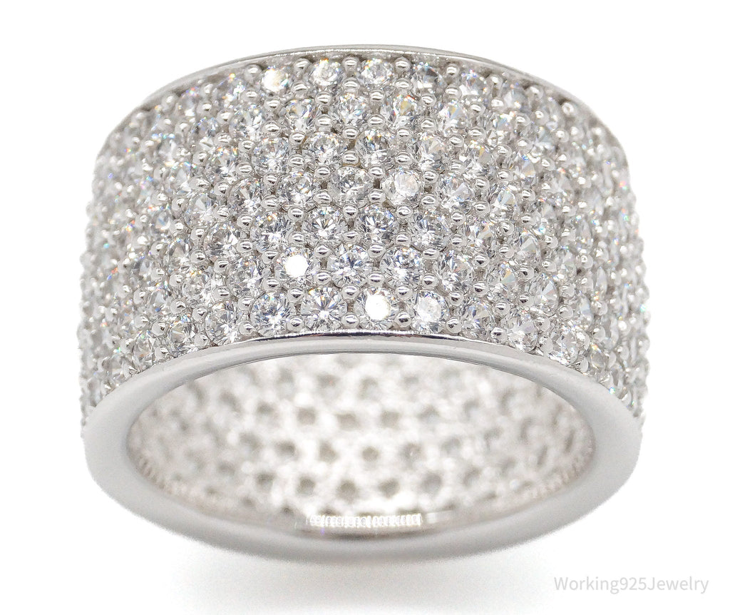 Vintage SW Cubic Zirconia Sterling Silver Band Ring - Size 7.5 | Jewelry > Rings | Wiccan Center