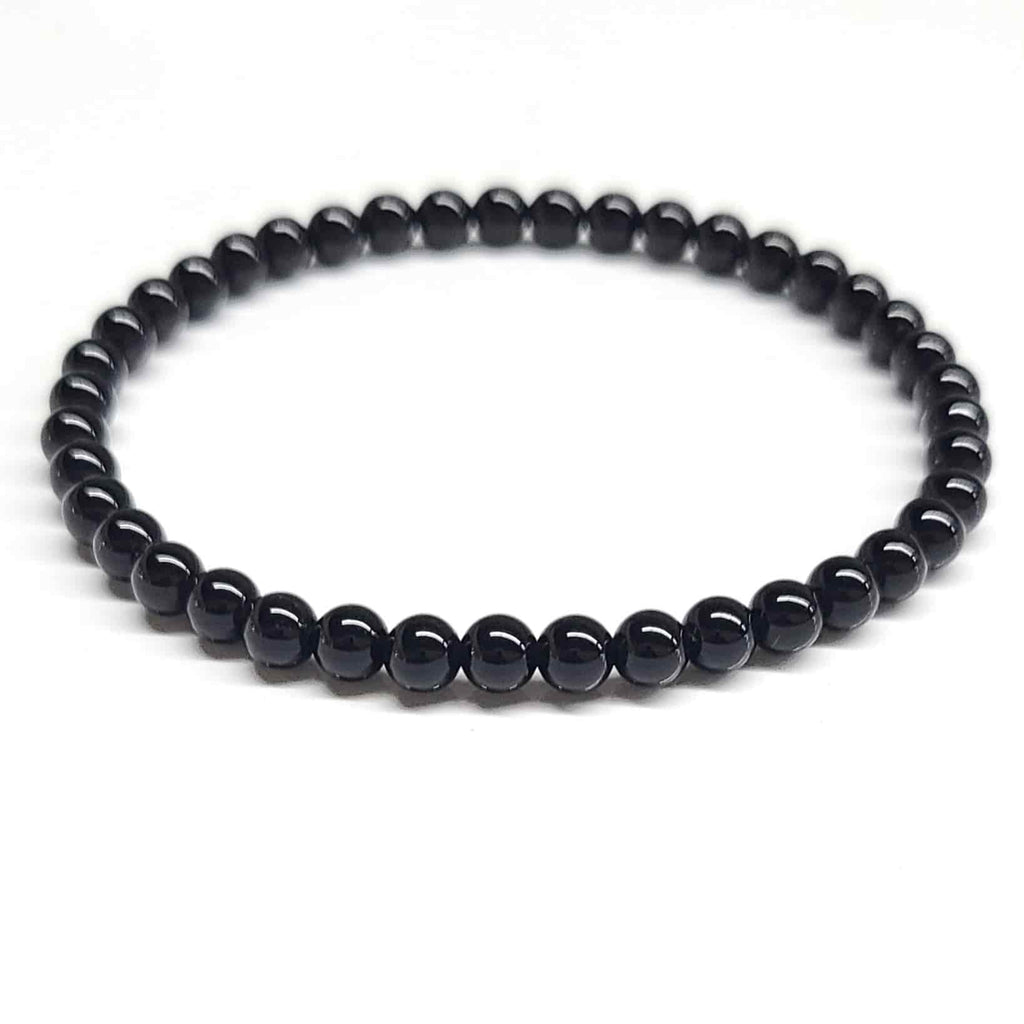Black Onyx Round Bead Bracelet - Gentle Protection | Bracelets | Wiccan Center