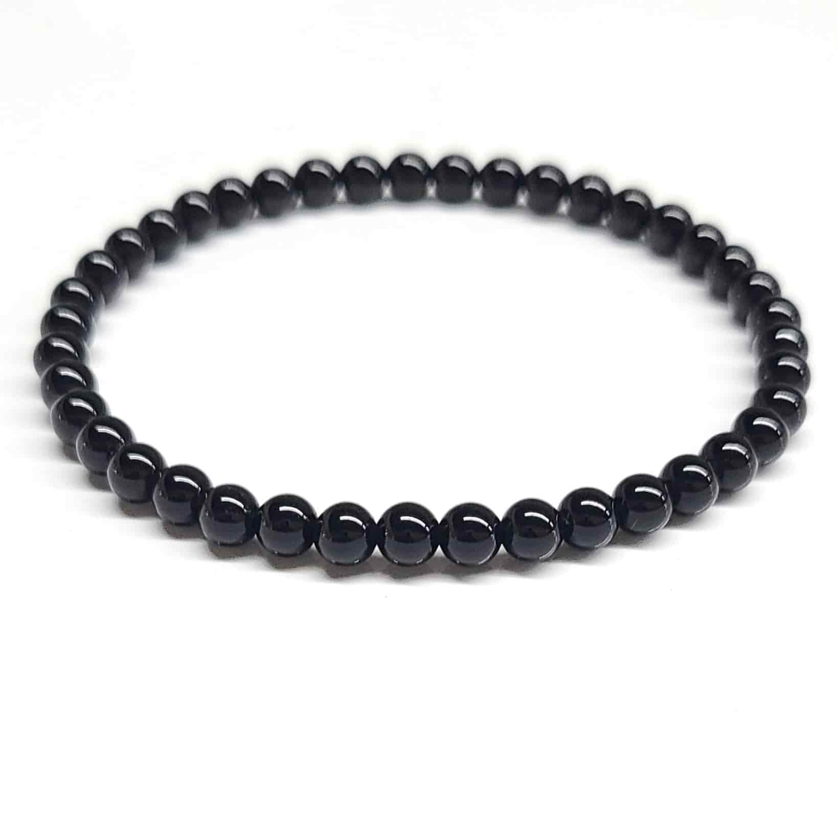 Black Onyx Round Bead Bracelet - Gentle Protection | Bracelets | Wiccan Center