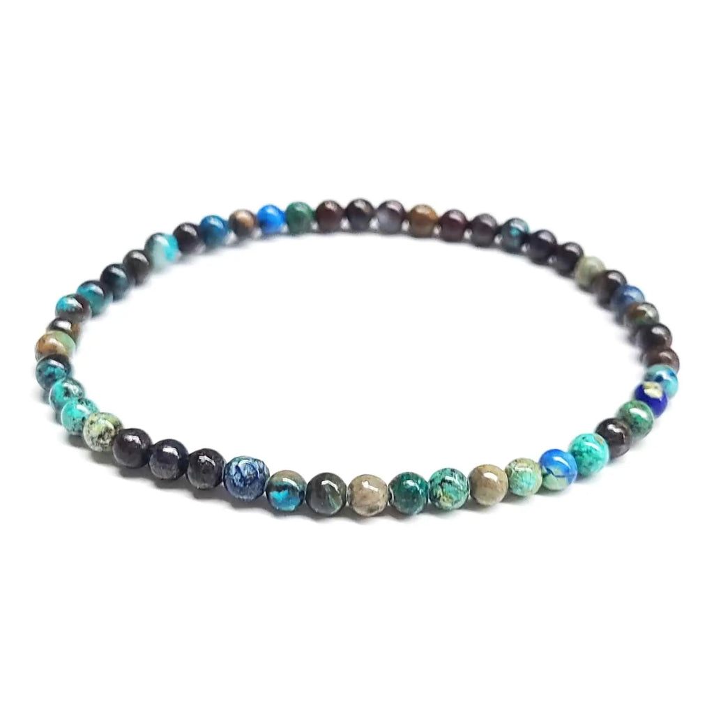 Chrysocolla Round Bead Bracelet - Wise Expression | Bracelets | Wiccan Center