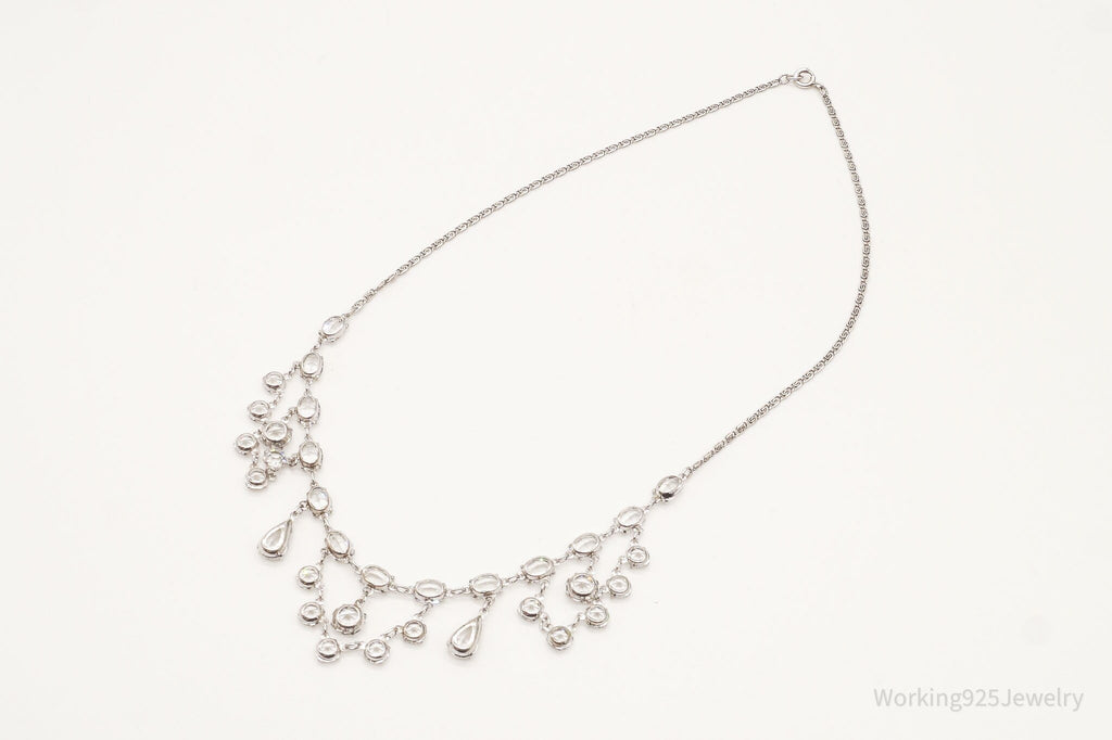 Antique Crystal Sterling Silver Necklace 16" | Jewelry > Necklaces > Pendants | Wiccan Center