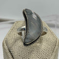 Sterling Silver Rainbow Moonstone Crescent Moon Ring – Size 8 – Intuition, Inner Guidance & New Beginnings | Rings | Wiccan Center