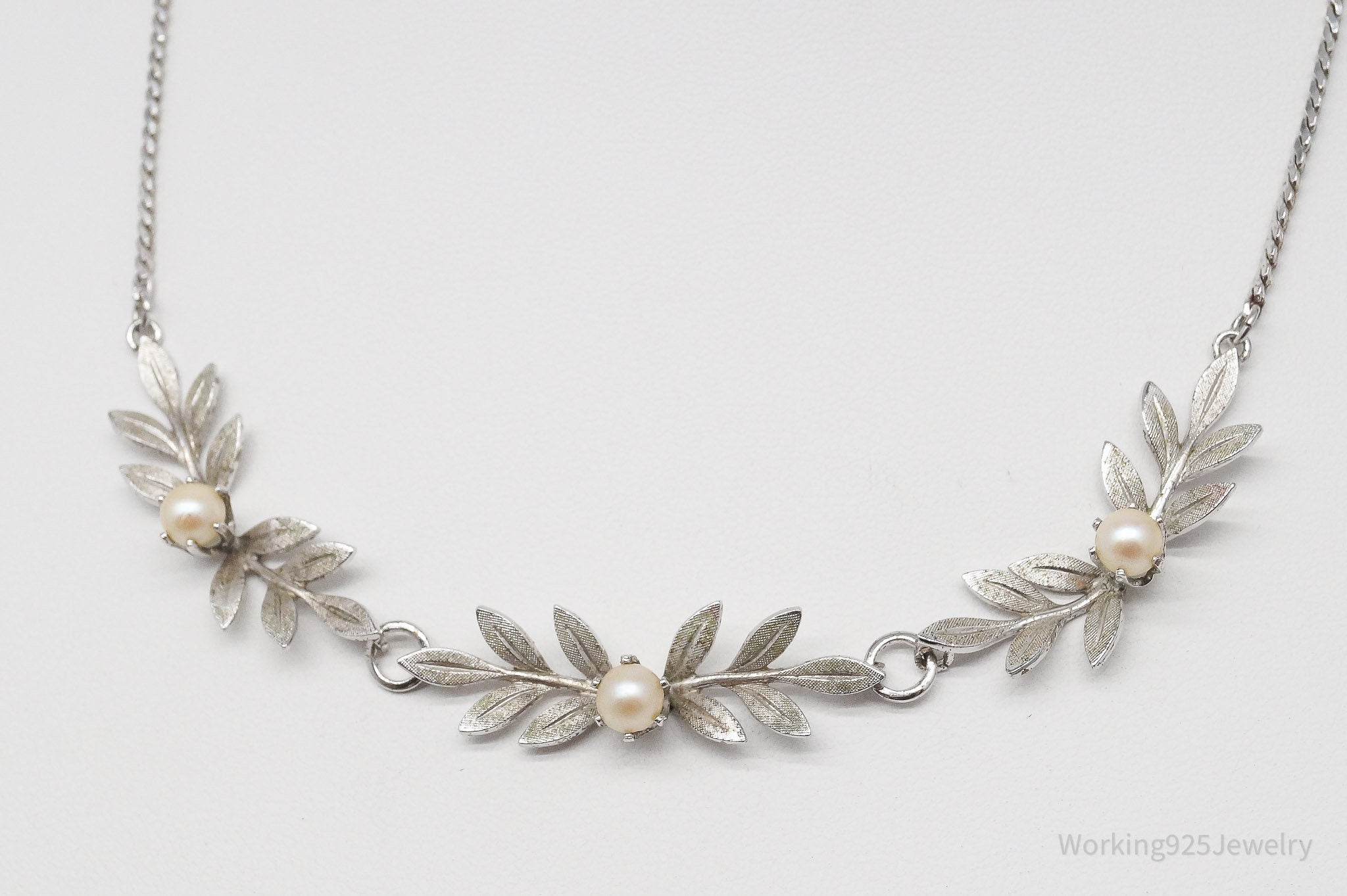 Vintage 1940s Designer Van Dell Pearl Sterling Silver Necklace | Jewelry > Necklaces | Wiccan Center