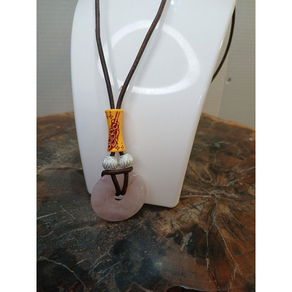 Rose Quartz Pendant Necklace — Handcrafted Natural Stone | CrystalCloud Company