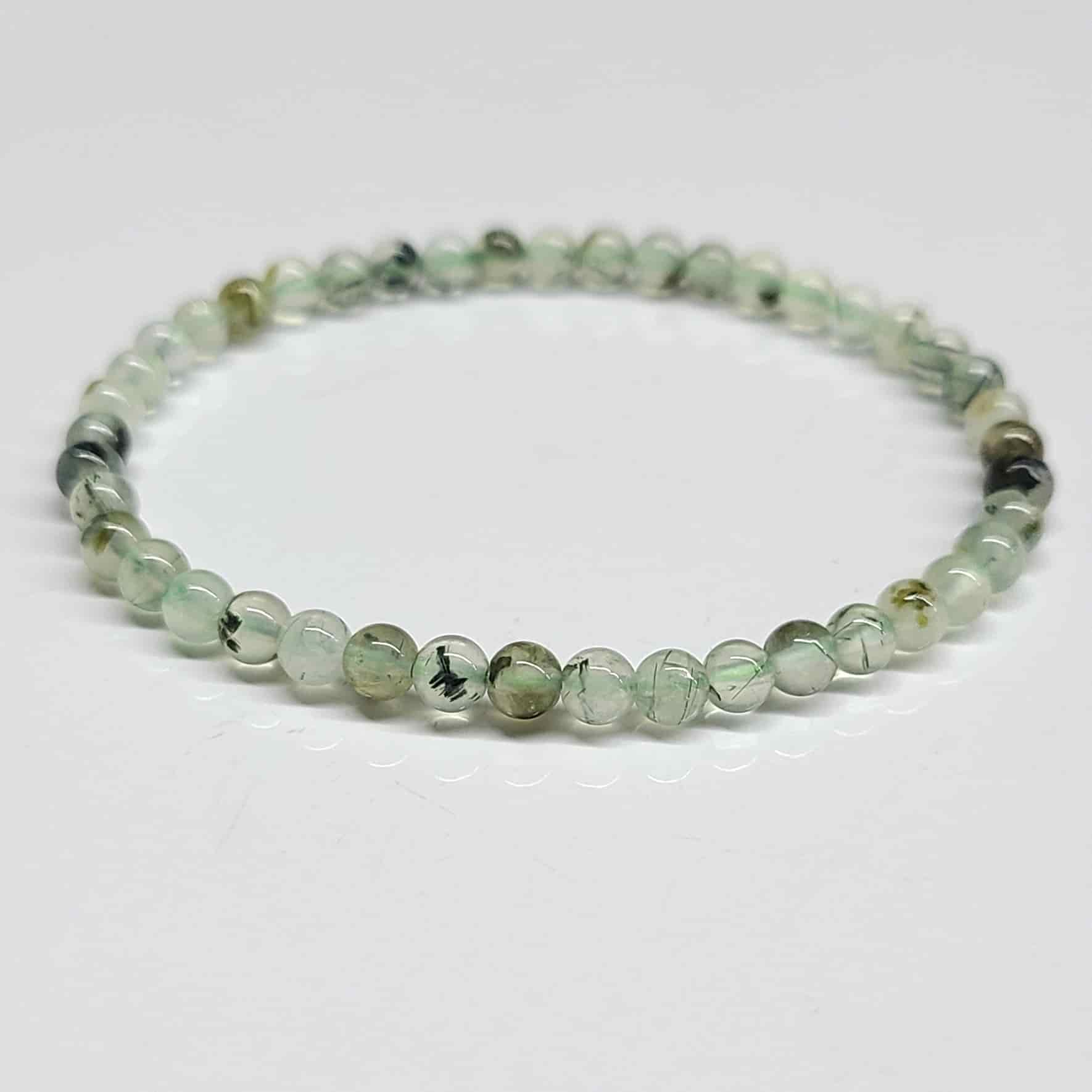 Prehnite Round Bead Bracelet - Unconditional Love | Bracelets | Wiccan Center