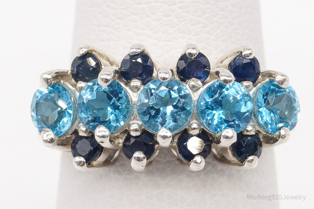 Vintage Blue Topaz Sapphire Sterling Silver Ring - Size 4.75 | Jewelry > Rings | Wiccan Center