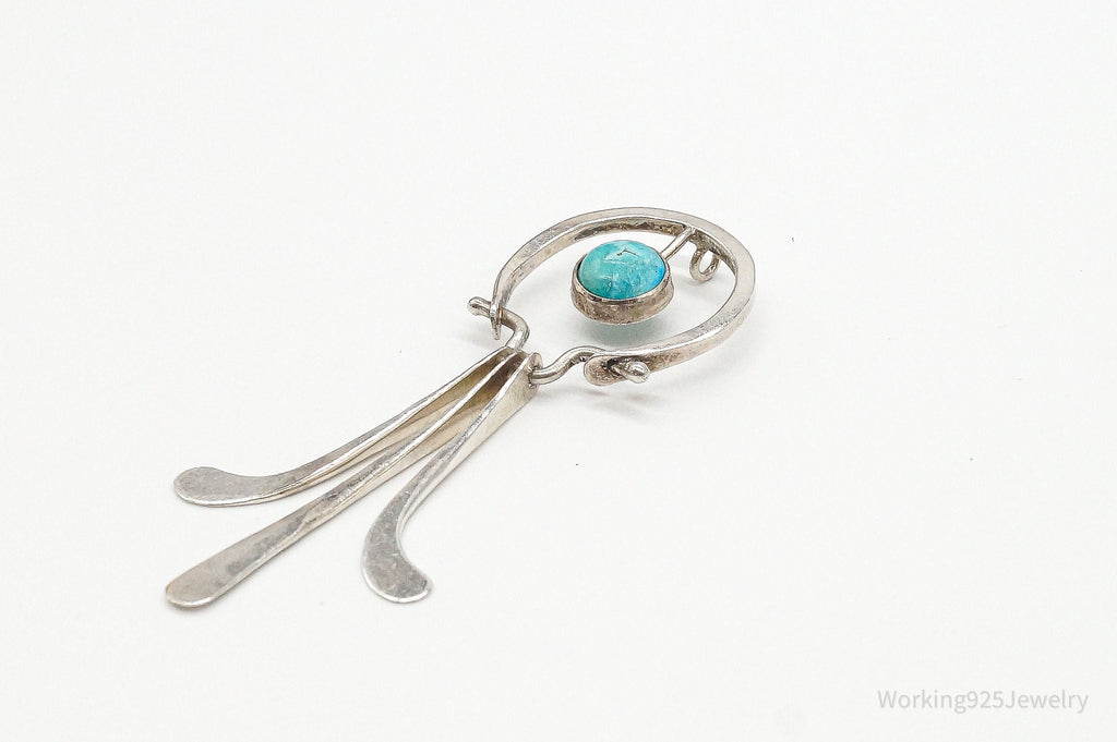 Vintage Modernist Amazonite Sterling Silver Pendant | Jewelry > Necklaces > Pendants | Wiccan Center