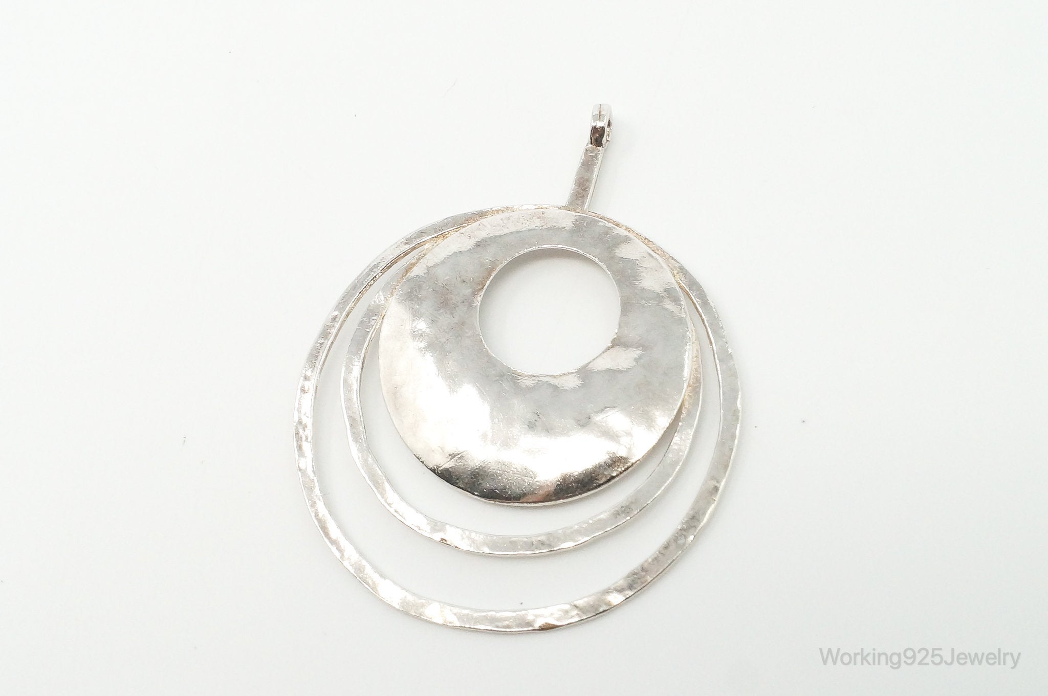 Retired Silpada Hammered Rings Sterling Silver Necklace Pendant | Jewelry > Necklaces > Pendants | Wiccan Center