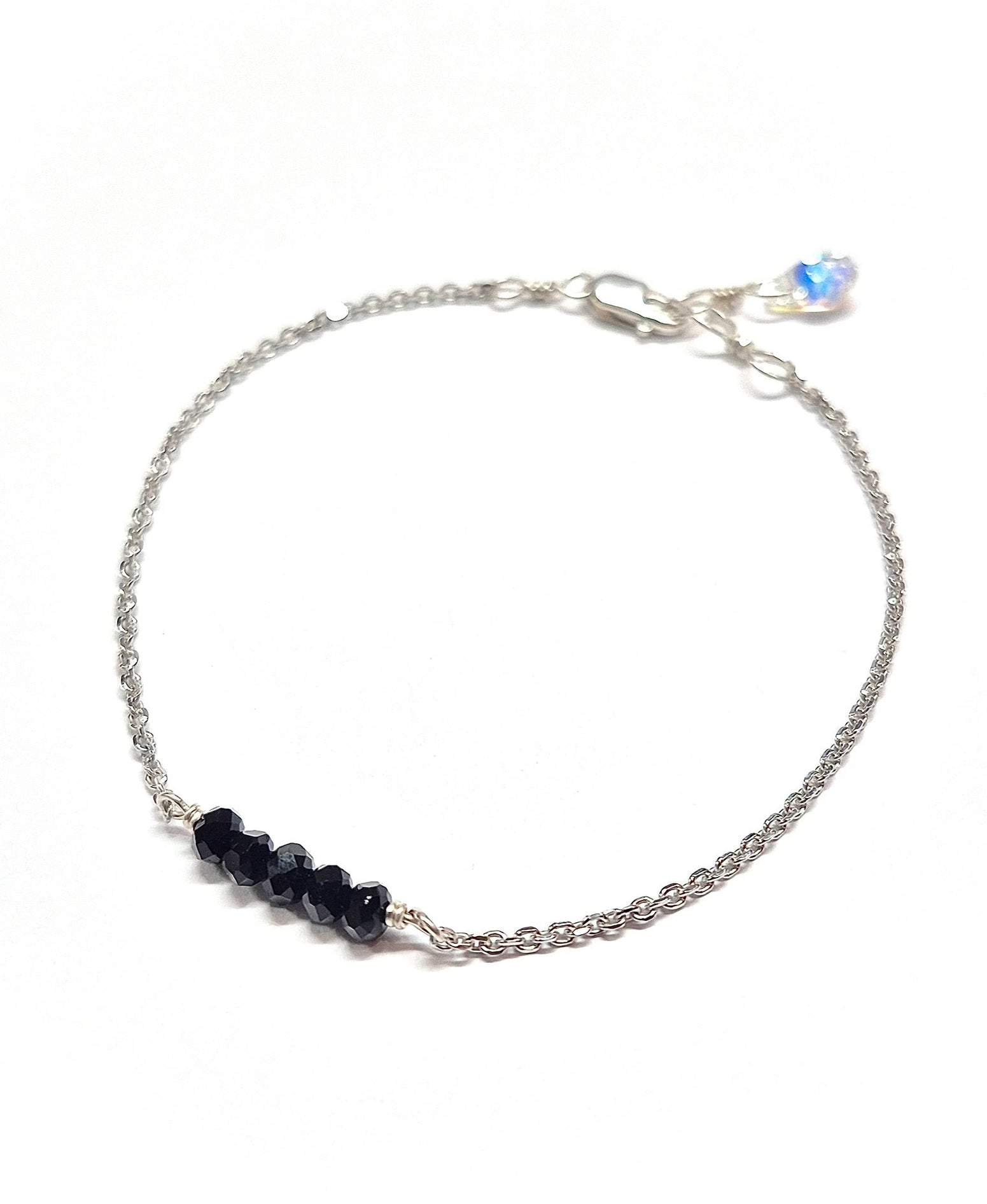 Black Onyx Bracelet with Swarovski Clasp