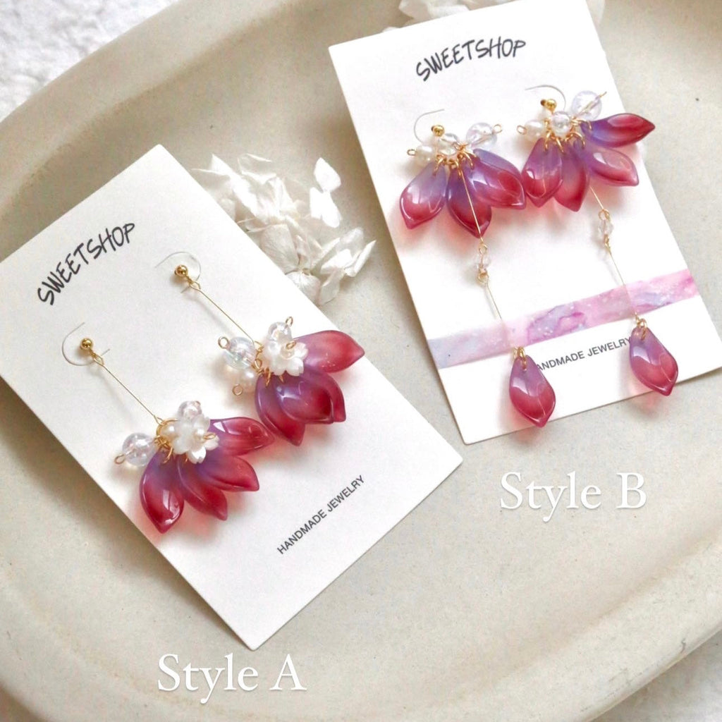 SALE - Glazed Petal Earrings
