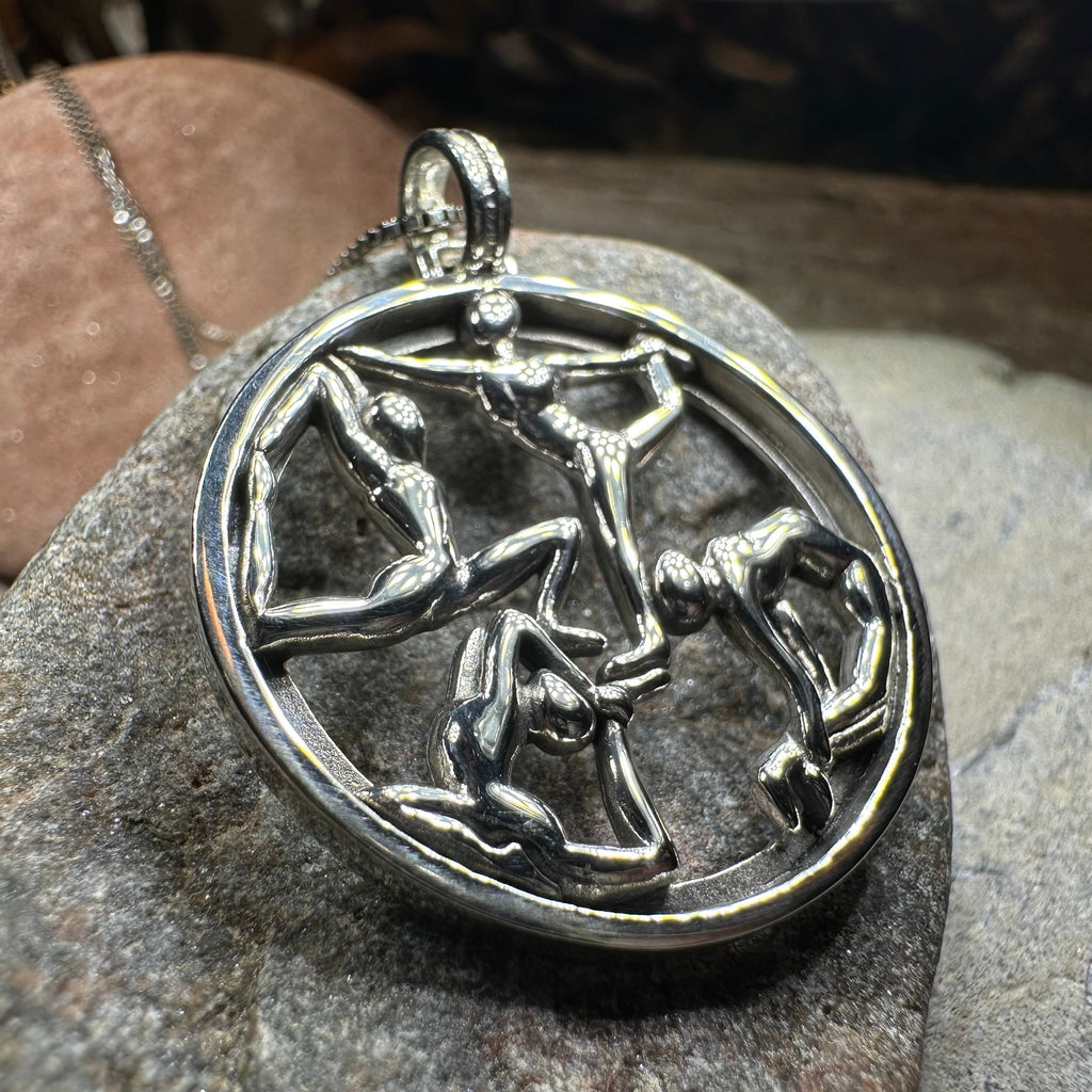 Round Yoga Pose Necklace | Pendant | Wiccan Center