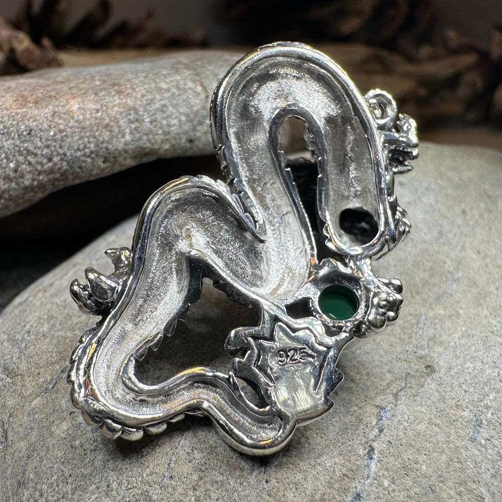Avrae Marcasite Dragon Necklace in Sterling Silver