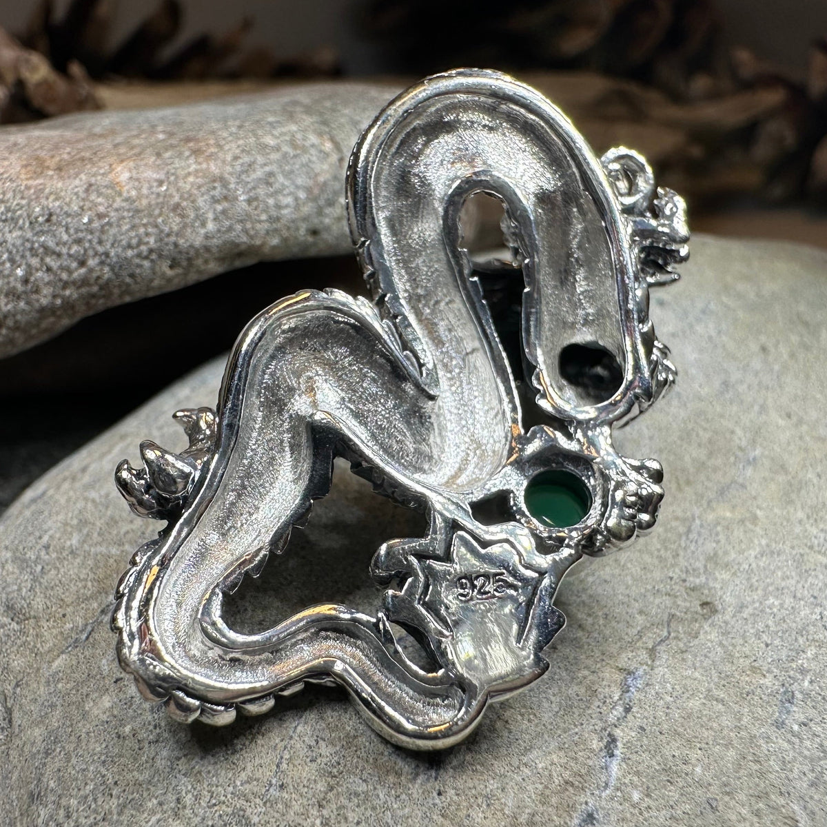 Avrae Marcasite Dragon Necklace in Sterling Silver