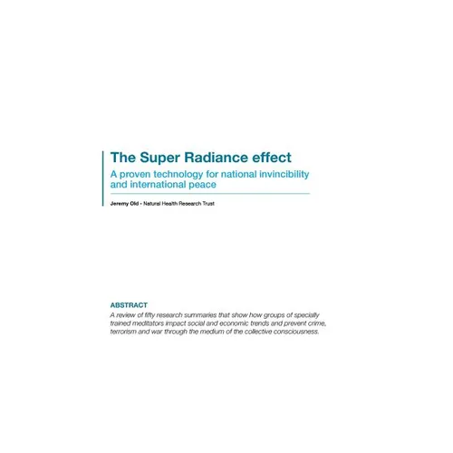 The Super Radiance effect: A new technology for national invincibility and international peace - Paperback | Books | Wiccan Center