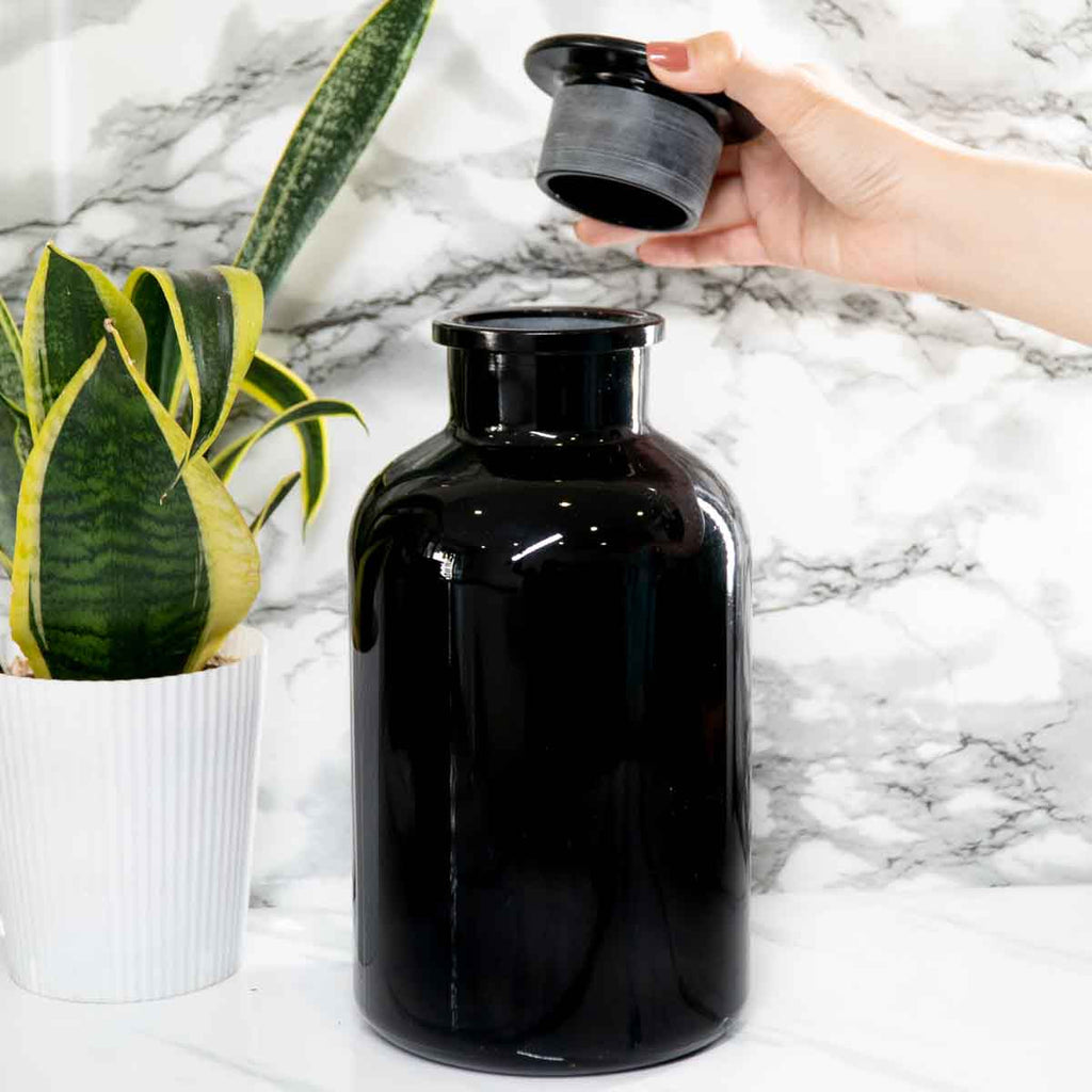 2 Liter Glass-on-Glass Apothecary Jar | Glass Jars | Wiccan Center