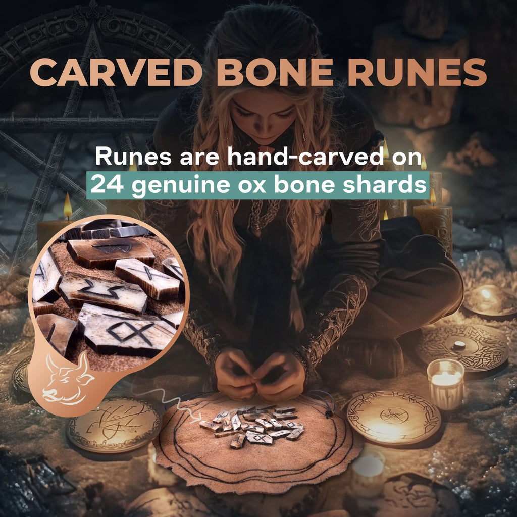 Rune Set – Elder Futhark Ox-Bone Divination