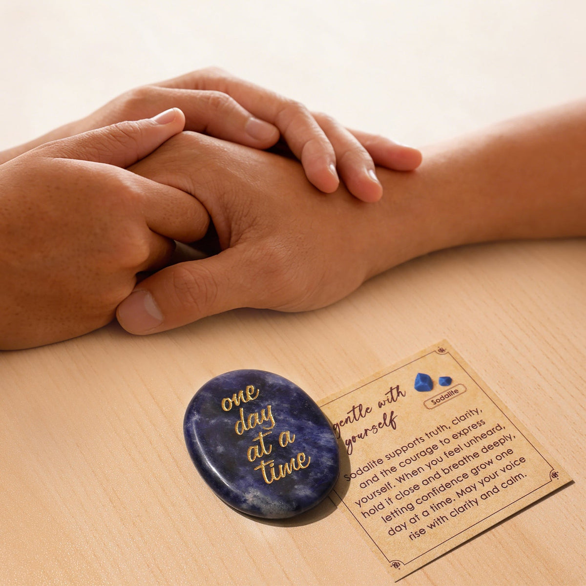 One Day at a Time Pocket Crystal Stone | Crystal Stone | Wiccan Center