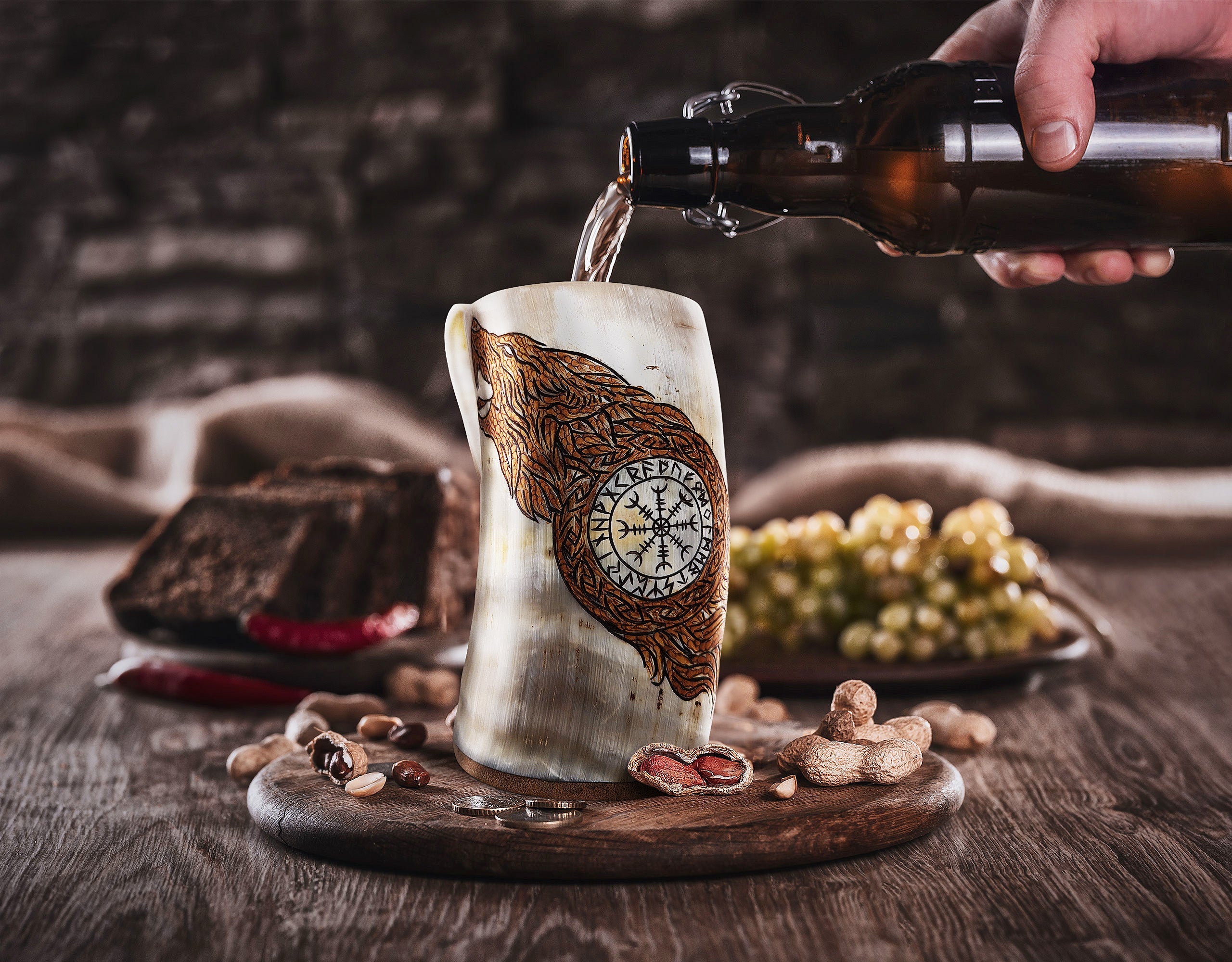 Horn Tankard Mug ( Pick your Polish )