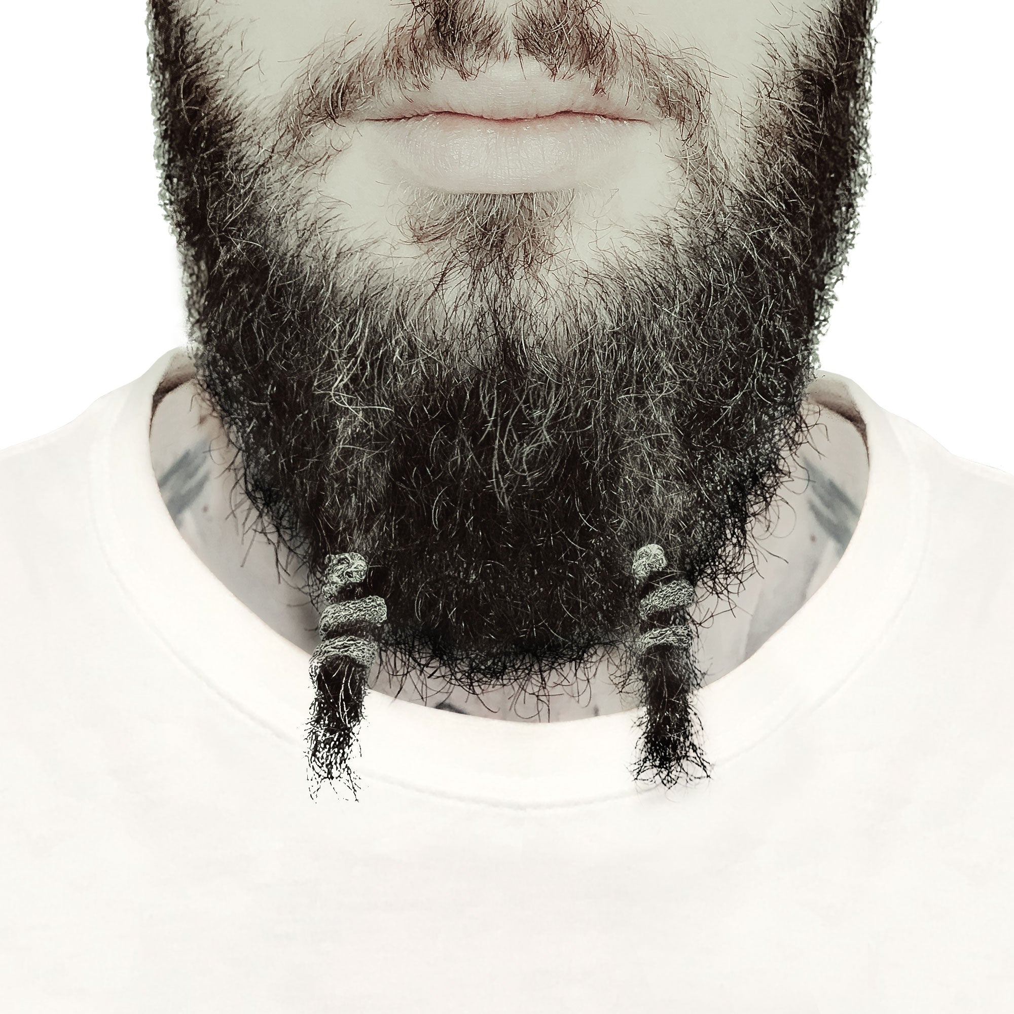 Fenrir Beard Rings – Silver Viking Beard Beads (8-Pack)