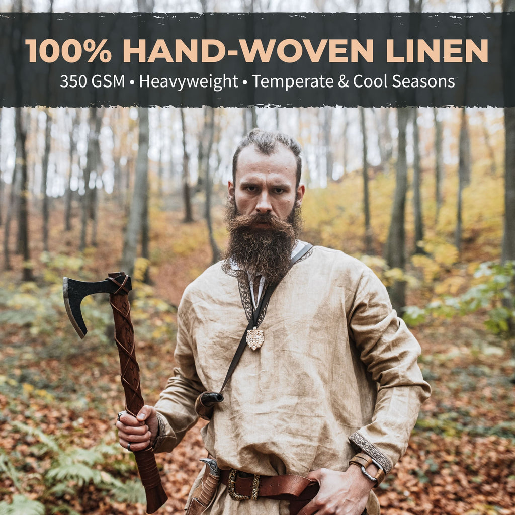 Linen Viking Tunic – Medieval Reenactment Shirt