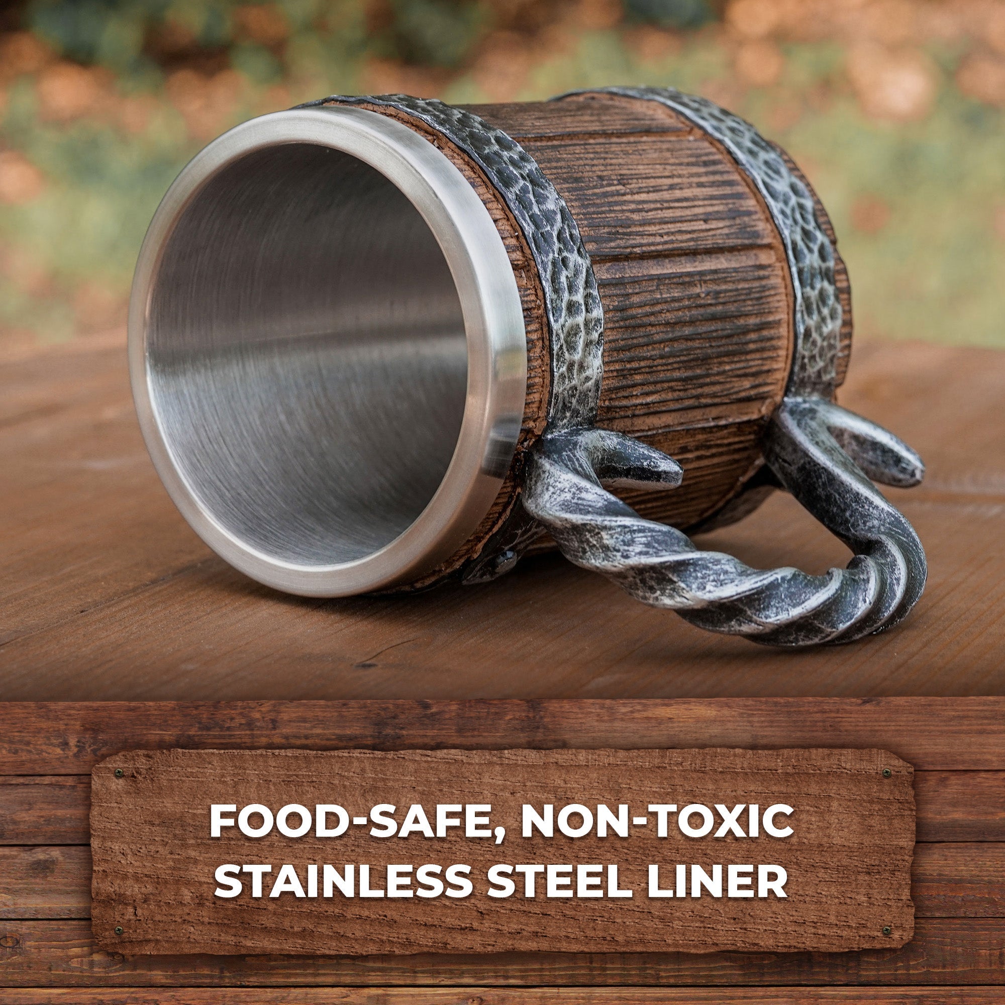 Viking Beer Barrel Tankard – 20 oz Insulated Mug