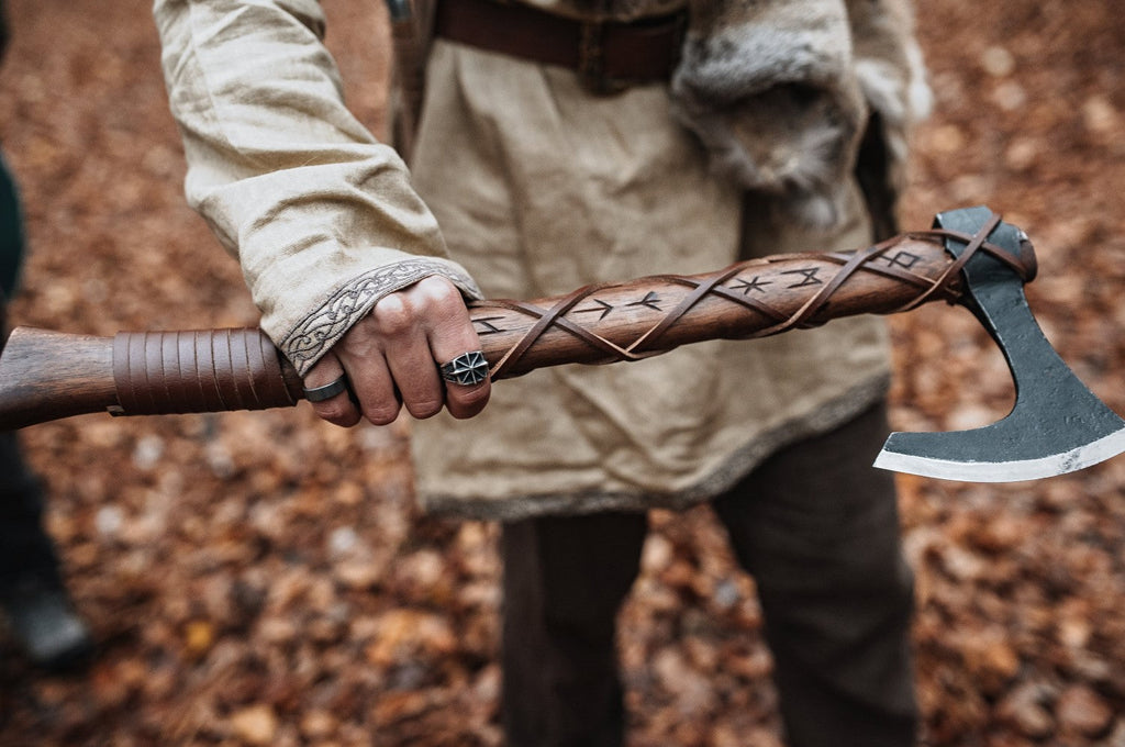 Viking Bearded Axe "Skeggox" – Runic Battle Axe | Armory | Wiccan Center