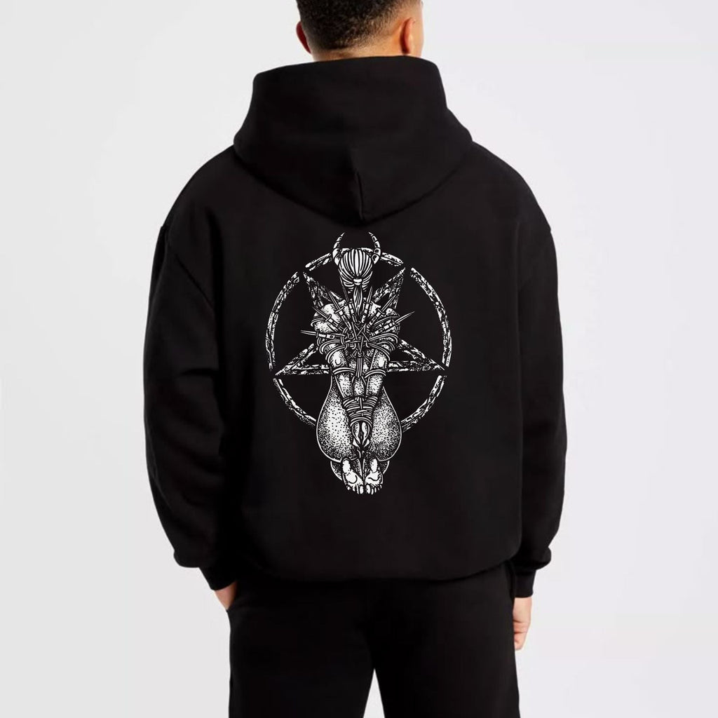 Goat Skull Pentagram Occult Hoodie – Gothic & Pagan Apparel, Mystical Pullover, Witchy Gift | Sweatshirt - Hoodie | Wiccan Center